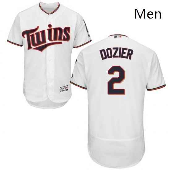 Mens Majestic Minnesota Twins 2 Brian Dozier White Home Flex Base Authentic Collection MLB Jersey